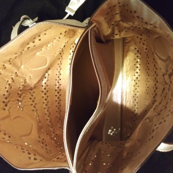 Silver Laser Cut TOTE Gold Inside - Picture 4 of 8